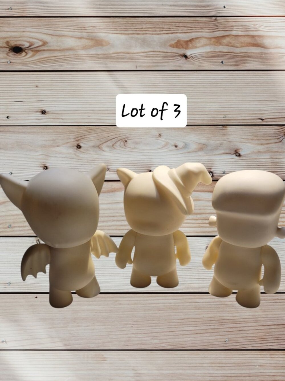 NEW with Tags- Lot of 4-Inch Tall - DIY Vinyl Figures - Blank White - Halloween